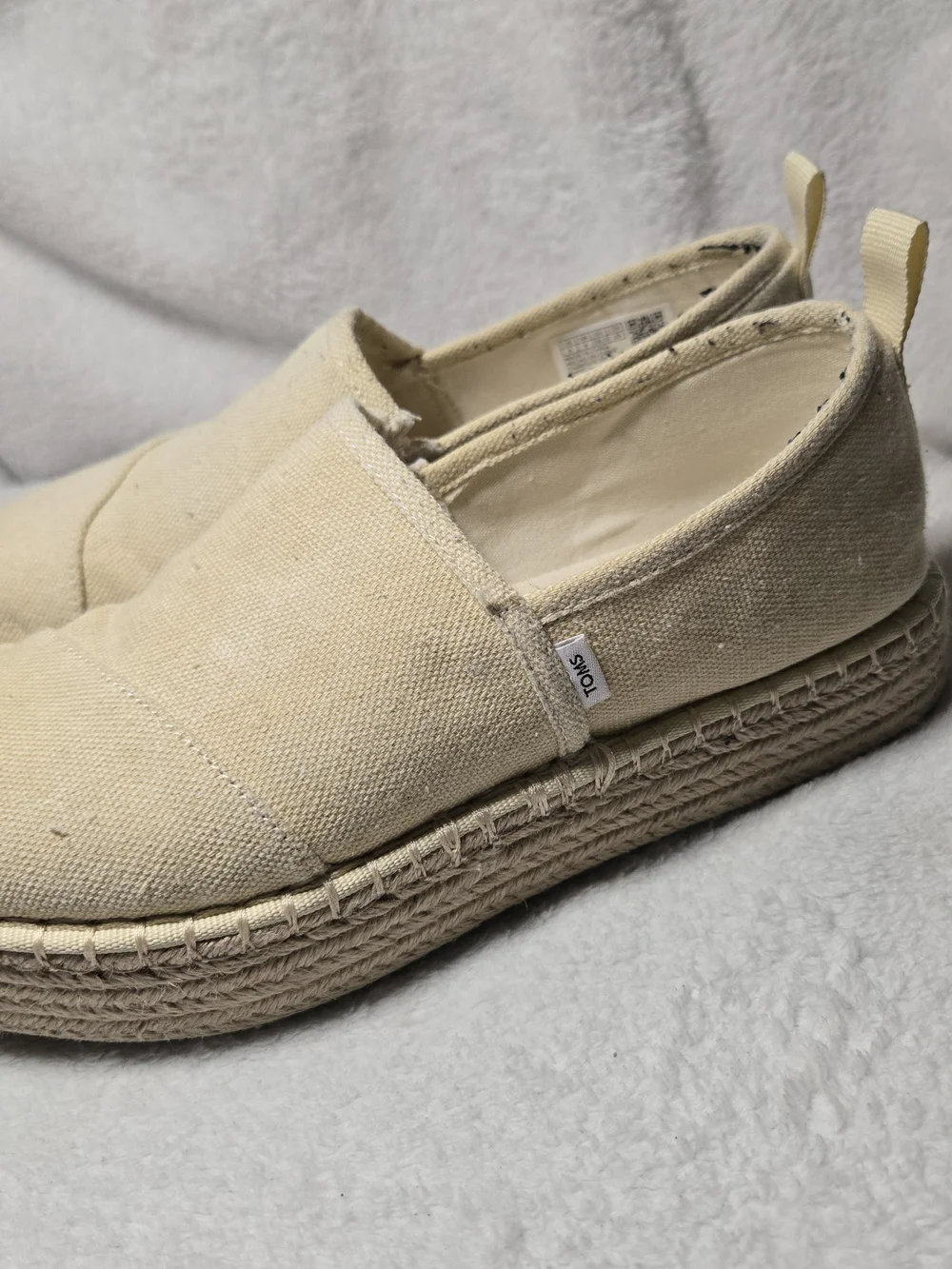 Toms Women’s Natural Canvas Espadrilles in Cream
